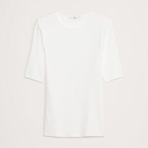 Banana Republic Ribbed Elbow-Sleeve T-Shirt